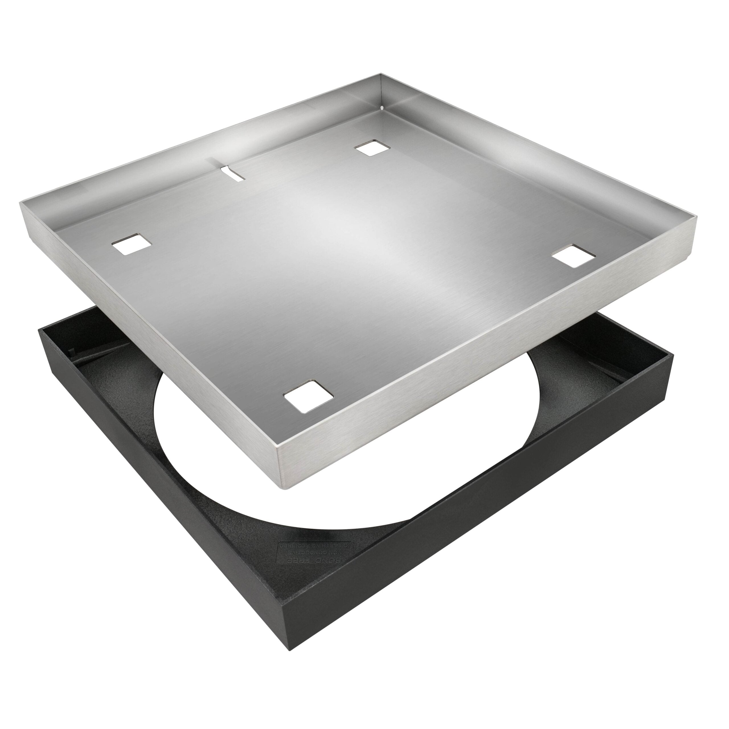 HIDE Charcoal Combination Polymer Skimmer Cover Hardware with Polymer Frame and Stainless Steel Lid