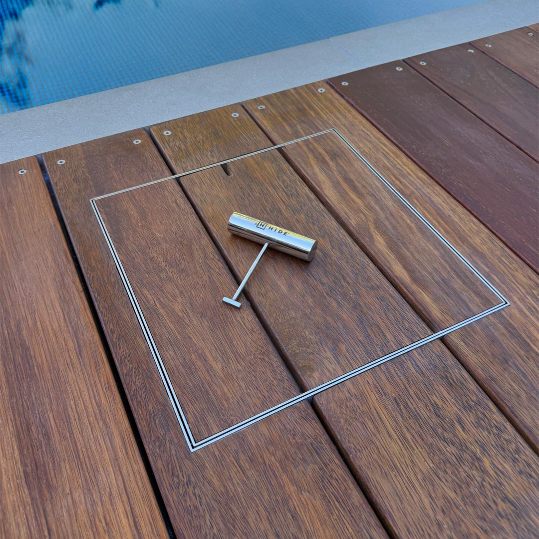 HIDE Skimmer Lid with timber decking inlay